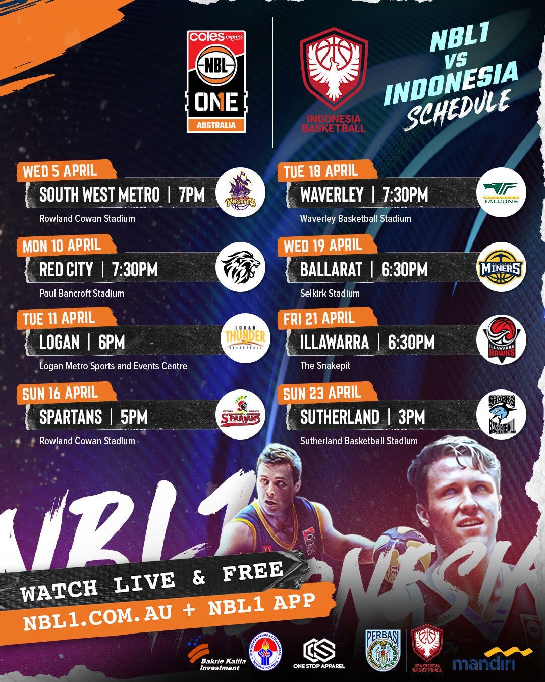 NBL1 vs Indonesia schedule